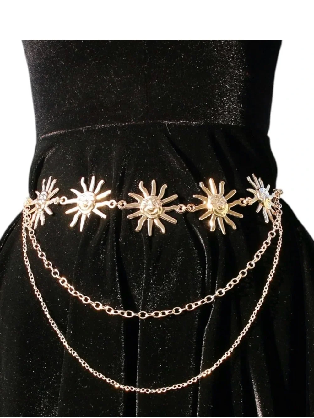 Gold Sun Waist chain belt